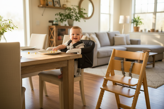 ¿Qué es una silla HookOn para bebé y por qué es mejor que una silla de comer tradicional?