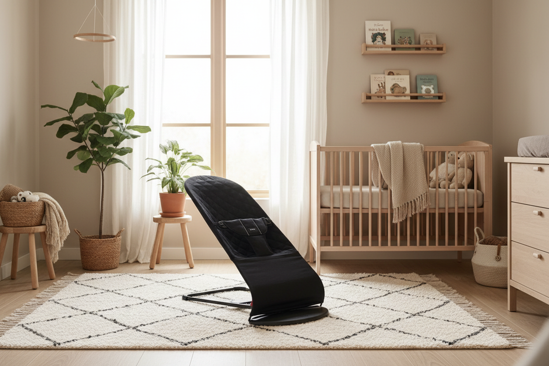 silla mecedora para bebe lazyboy memokoala en pieza de guagua