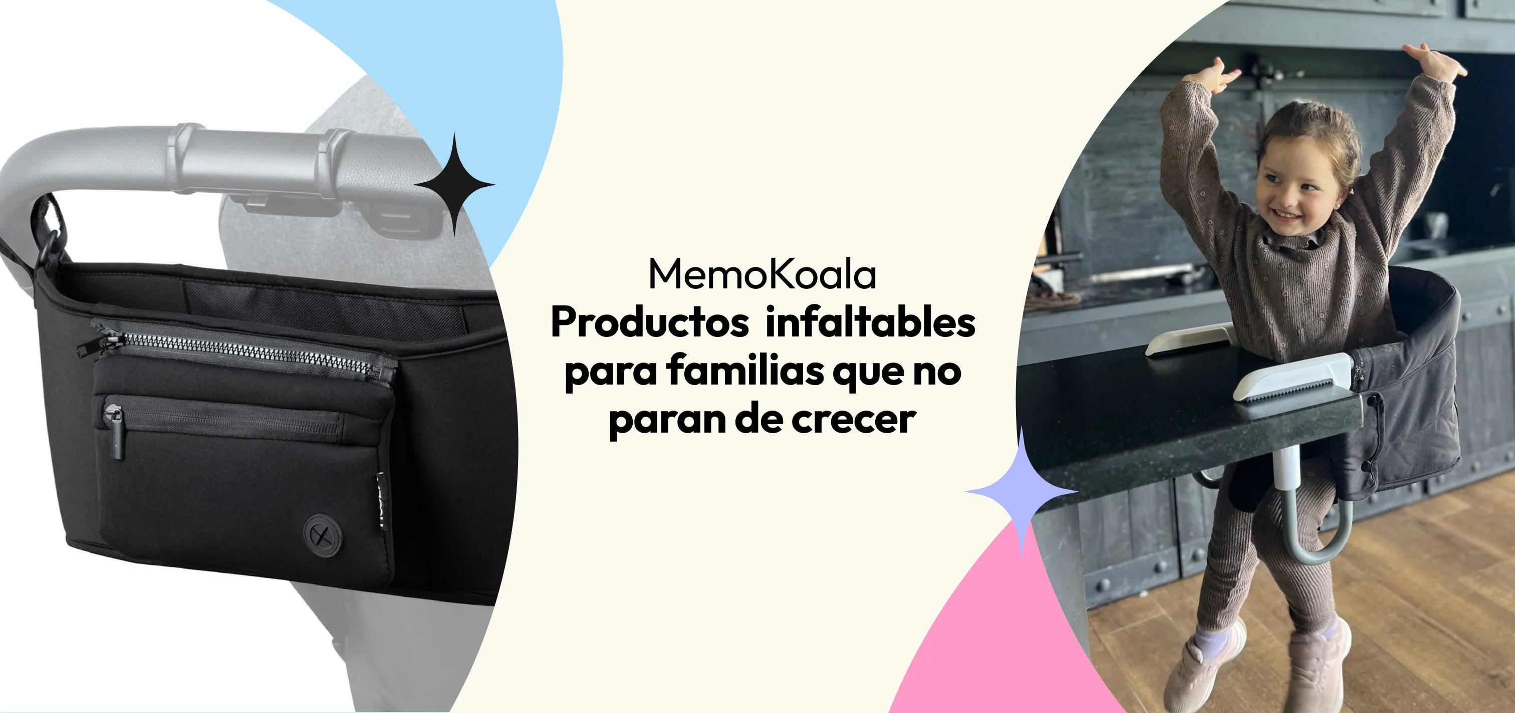 Silla de comer portátil HookOn y organizador de coche Take&Go MemoKoala Chile