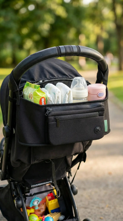 Organizador Take&Go MemoKoala en coche en parque con pañales mamaderas y wipes - organizador portátil bebé
