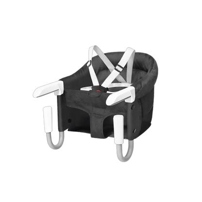 Silla HookOn negra de comer portátil para bebé con arnés de 5 puntos - MemoKoala Chile
